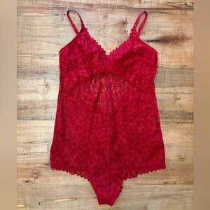 Montelle Sweet Red Lacy Bodysuit